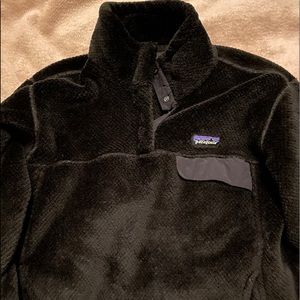 Patagonia Fuzzy Pocket Snap Fleece Pullover Jacket